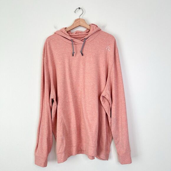 Rhoback Hesi Performance Hoodie Mens 3XL Light Orange Pullover Golf Stretch - Picture 1 of 6